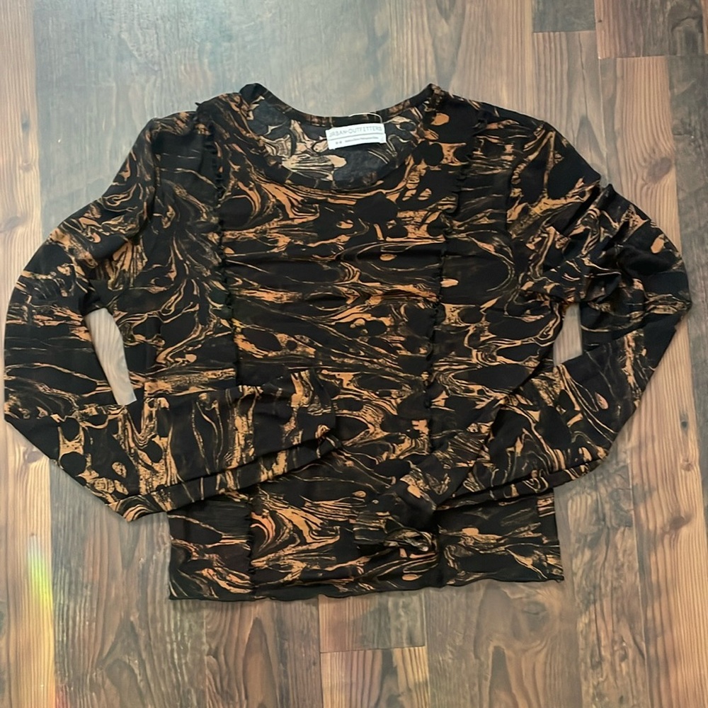 Mesh print crop top